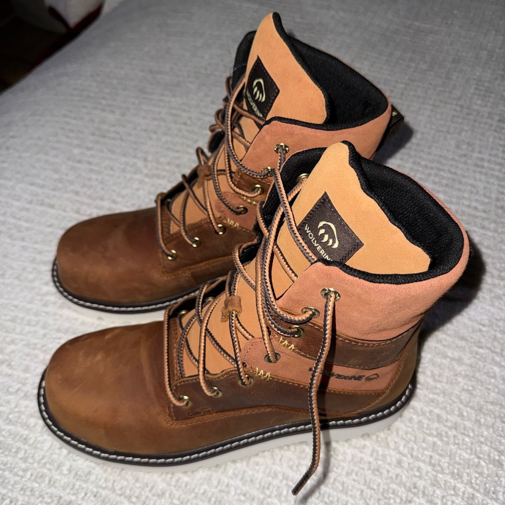 New Womens Wolverine 8” Lace-Up Revival Composite toe work boots - Picture 4 of 6